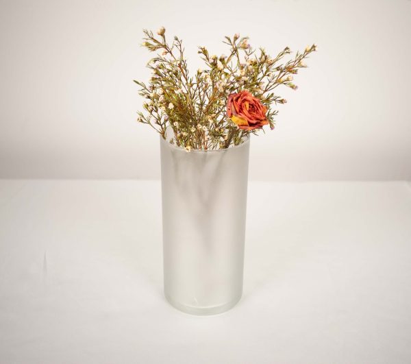 Frosted Cylinder Vase