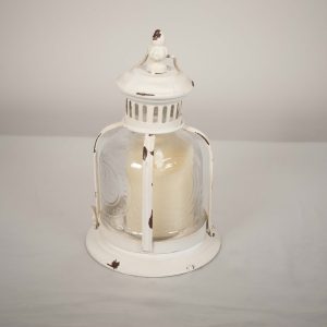 Antique White Metal Lantern