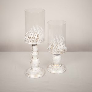 Mr. & Mrs. Hurricane Pillar Candle Set