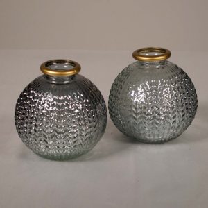 Textured Round Bud Vase