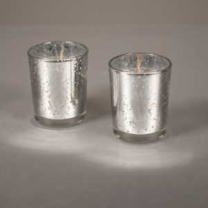 Silver Mercury Glass Votives