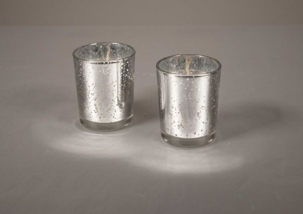 Silver Mercury Glass Votives