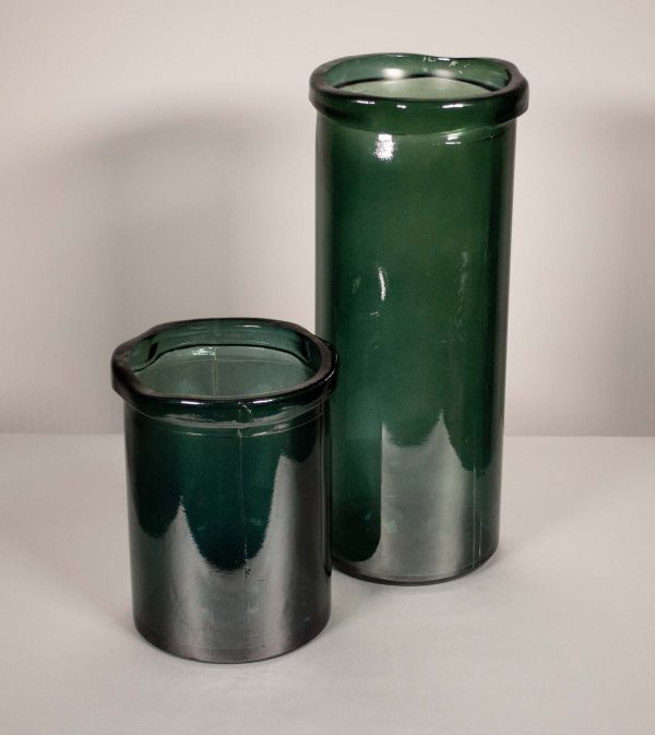 Deep Teal Cylinder Vases