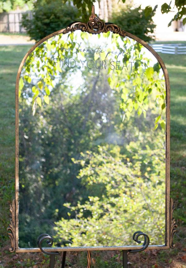 Antiqued Gold Mirror